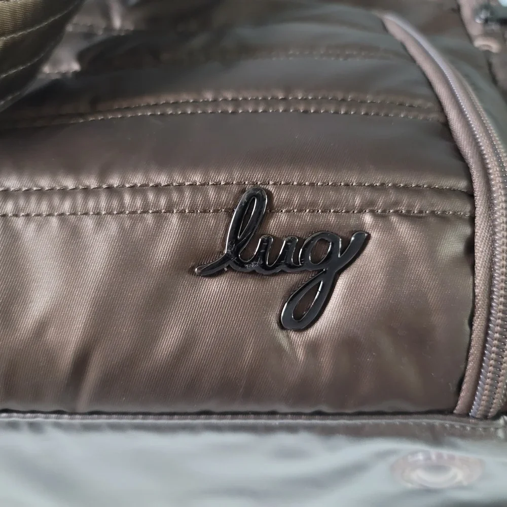 Lug Oversized Weekender Bag - Trolley Duffel - Metallic Bronze, Camo Liner